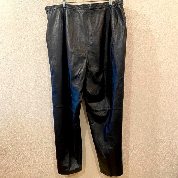 Jones NY Leather Straight Leg Pants 22W - Picture 2 of 8